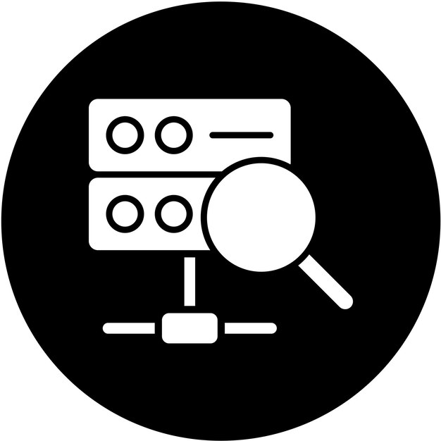 Vector Design Search Database Icon Style