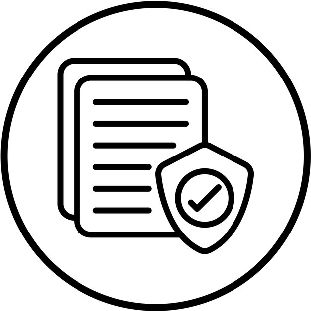 Vector Design Secure Document Icon Style