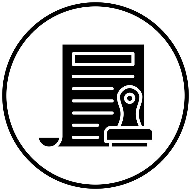 Vector Design Stamped Icon Style