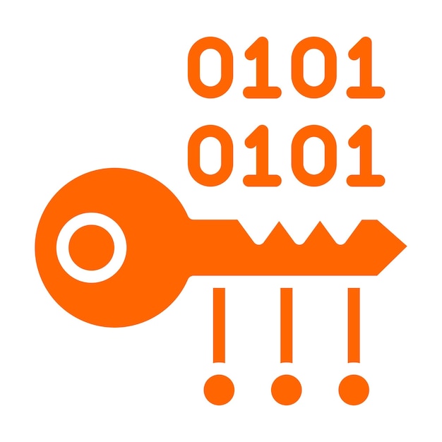 Vector Design Strong Key Encryption Icon Style