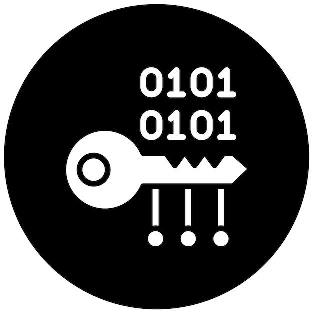 Vector Design Strong Key Encryption Icon Style