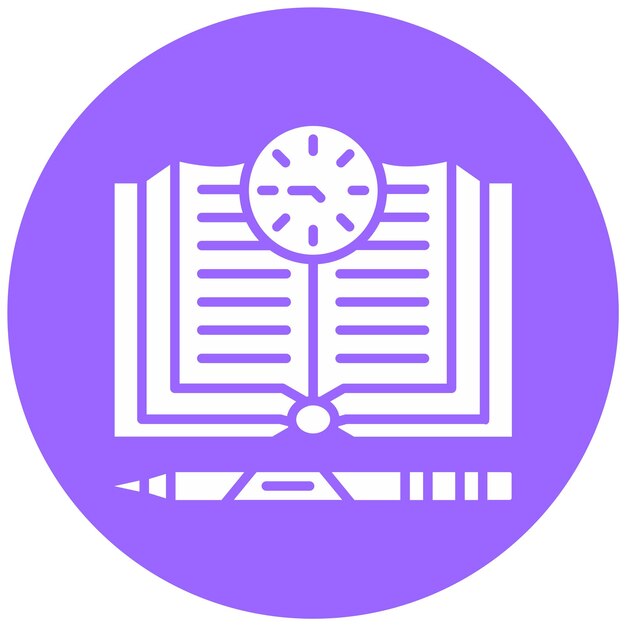 Vector Design Study Period Icon Style