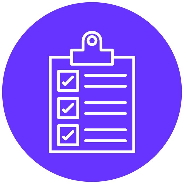 vector design tasks checklist icon style