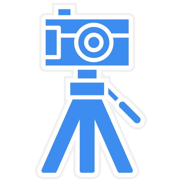 Vector Design Tripod Camera Icon Style