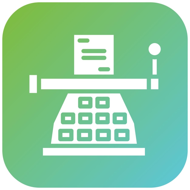 vector design typewriter with paper icon style