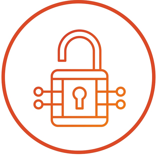 Vector Design Unlock Icon Style