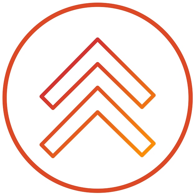 Vector Design Up Chevron Icon Style