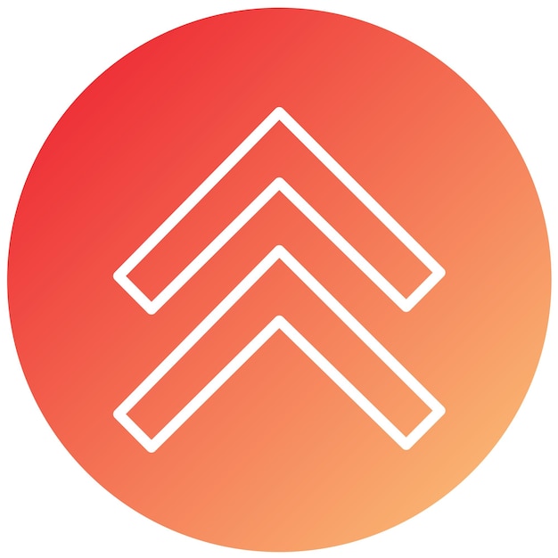 Vector Design Up Chevron Icon Style