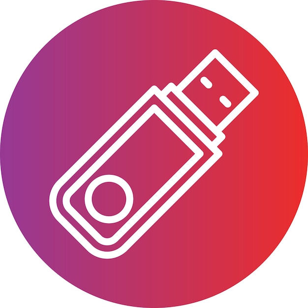 Vector Design USB Flash Drive Icon Style
