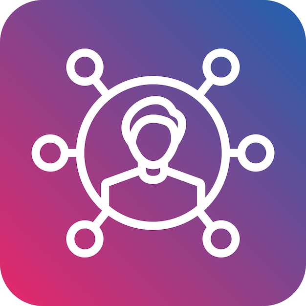 vector design user connection icon style