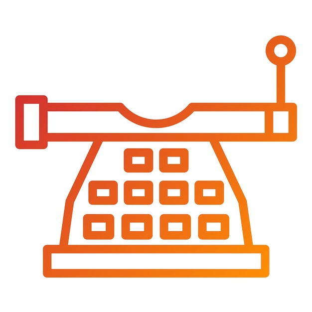 vector design user typewriter icon style