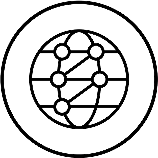 Vector Design Virtual World Icon Style
