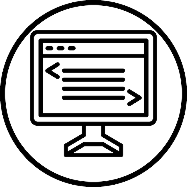 Vector Design Web Coding Icon Style