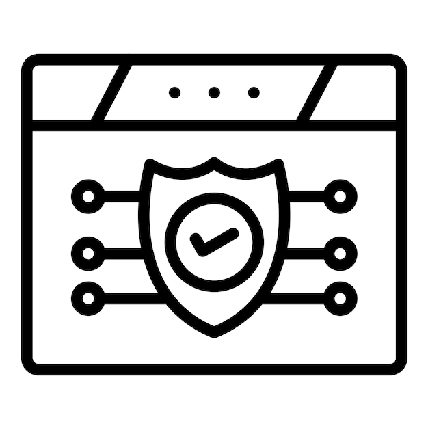 Vector Design Web Protection Icon Style