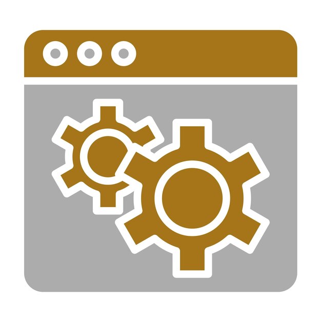 Vector Design Web Setting Icon Style