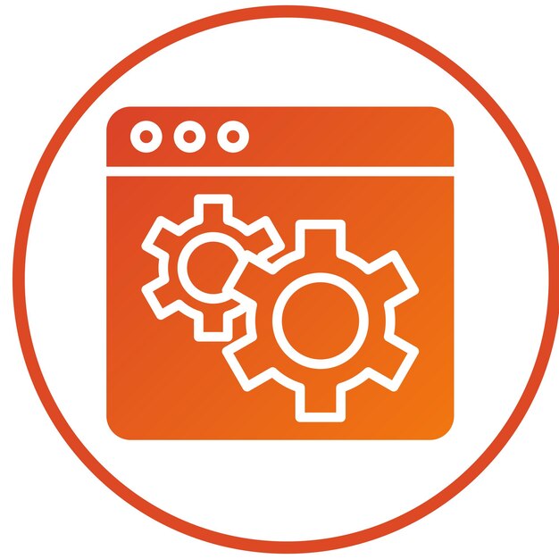 Vector Design Web Setting Icon Style