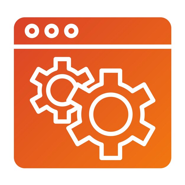 Vector Design Web Setting Icon Style