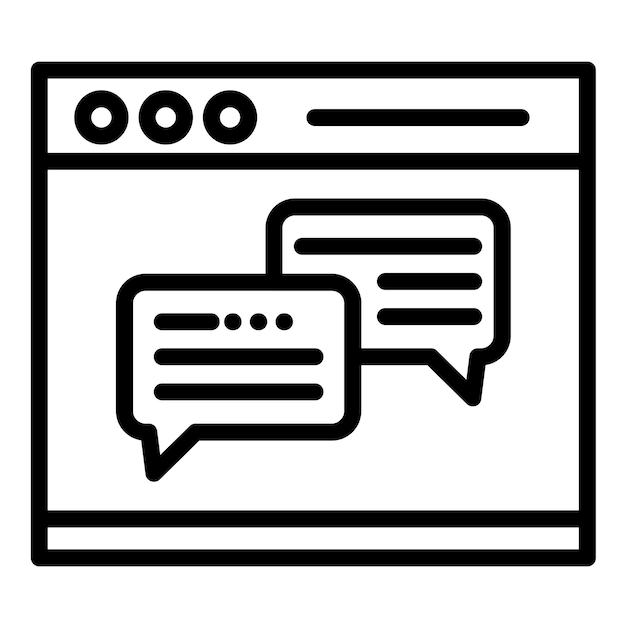 Vector Design Webchat Icon Style