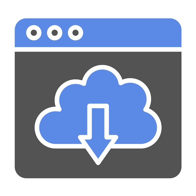Vector Design Webpage Download Icon Style
