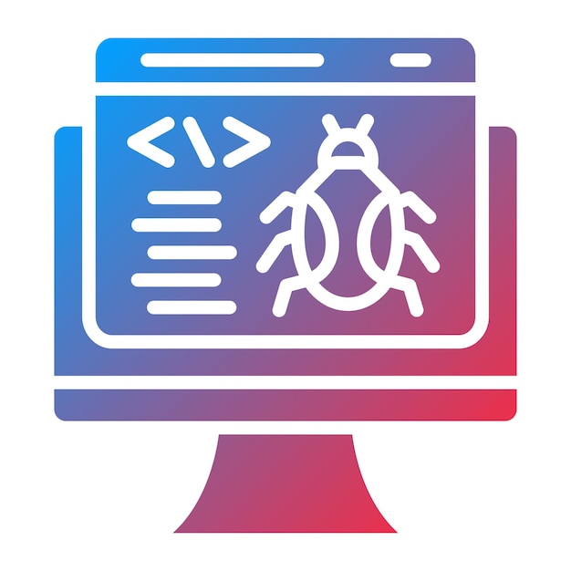 Vector Design Website Bug Icon Style