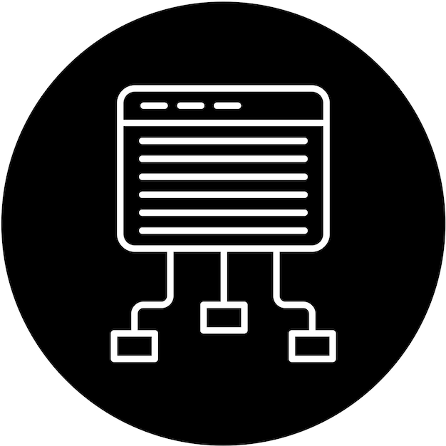 Vector Design Website Structure Icon Style