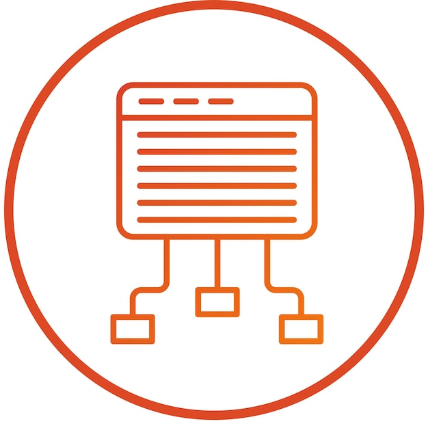 Vector Design Website Structure Icon Style