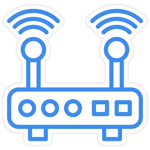 Vector Design Wifi Router Icon Style