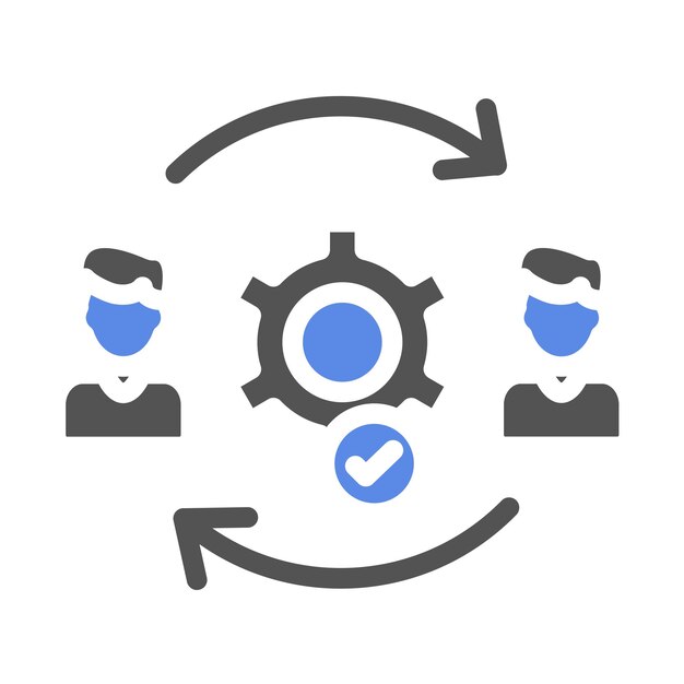 vector design workflow cycle icon style
