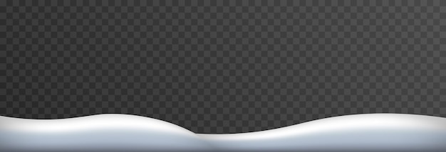 Vector drifts on isolated transparent background Snow png snowdrifts winter snow on the ground