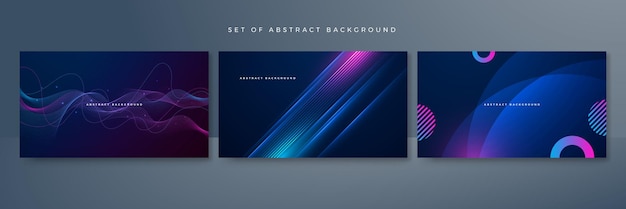Vector dynamic colorful blue pink isolated on dark blue background for concept of AI technology digital communication science music futuristic tech digital effect corporate concept