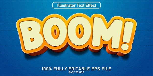 vector editable text effect cartoon boom style