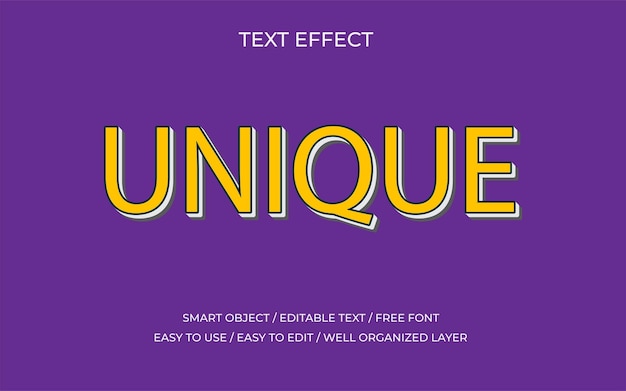 vector editable unique text effect template