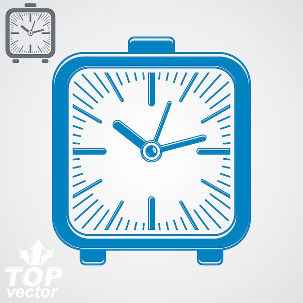 vector elegant table clock, simple version included. eps 8 high quality vector illustration. time theme web design element.