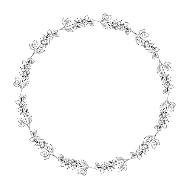 vector floral frame design template