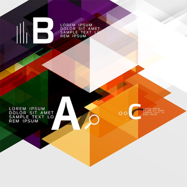 vector geometric abstract background with option infographic