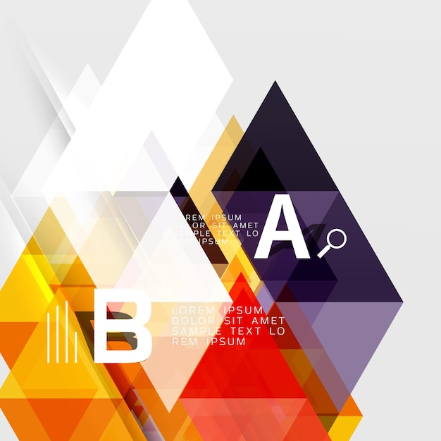 Vector geometric abstract background with option infographic