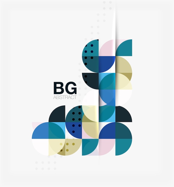 Vector geometric circle abstract background Vector template background for workflow layout diagram number options or web design