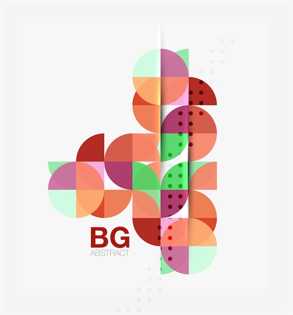 Vector geometric circle abstract background Vector template background for workflow layout diagram number options or web design