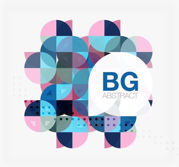 Vector geometric circle abstract background Vector template background for workflow layout diagram number options or web design