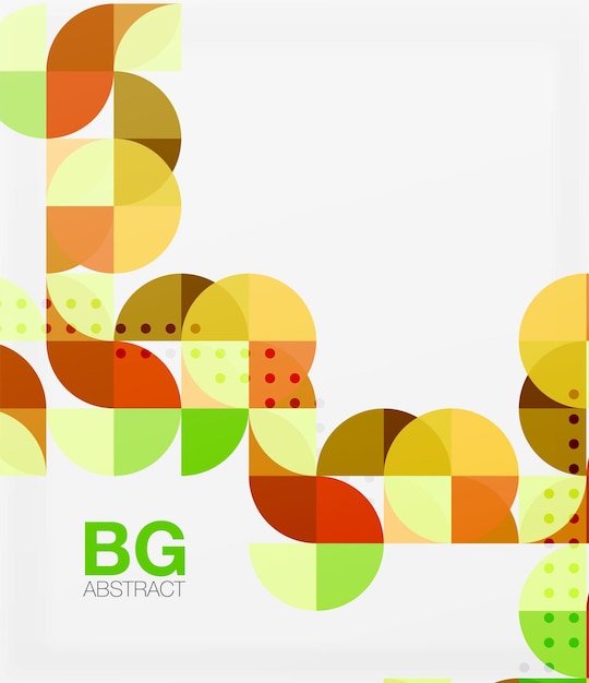 Vector geometric circle abstract background Vector template background for workflow layout diagram number options or web design