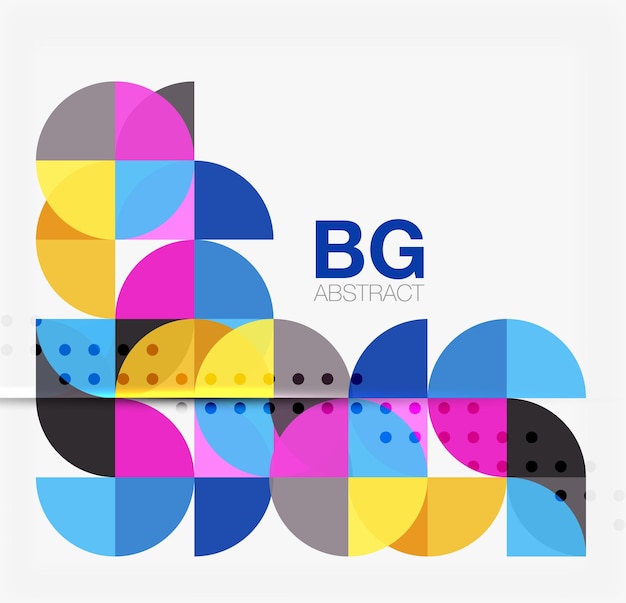 Vector geometric circle abstract background Vector template background for workflow layout diagram number options or web design