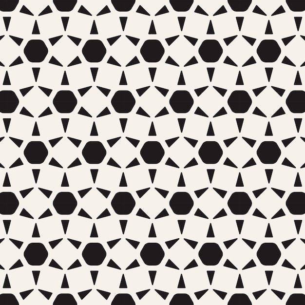Vector geometric seamless monochrome pattern