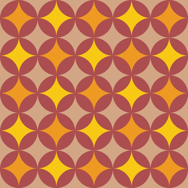 vector geometric seamless pattern in retro groovy style.