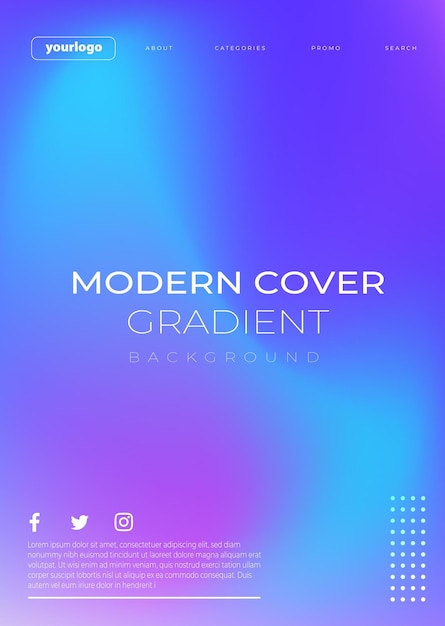 vector gradient cover background template for brochure annual report magazine poster and others