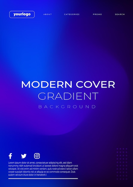 vector gradient cover background template for brochure annual report magazine poster and others