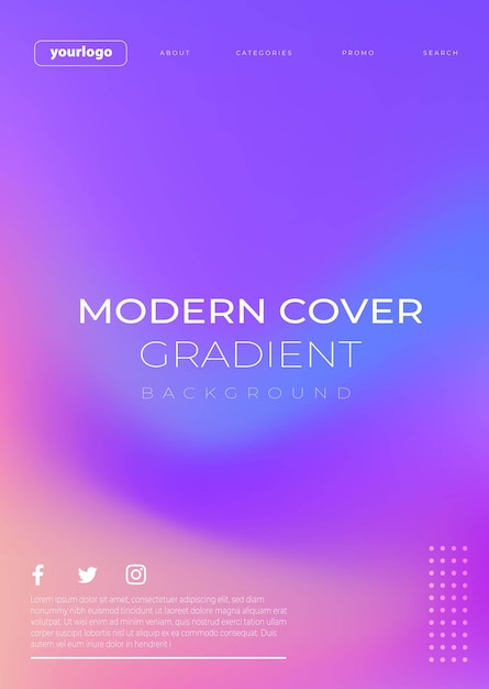 vector gradient covers dynamic background templates with modern abstract design