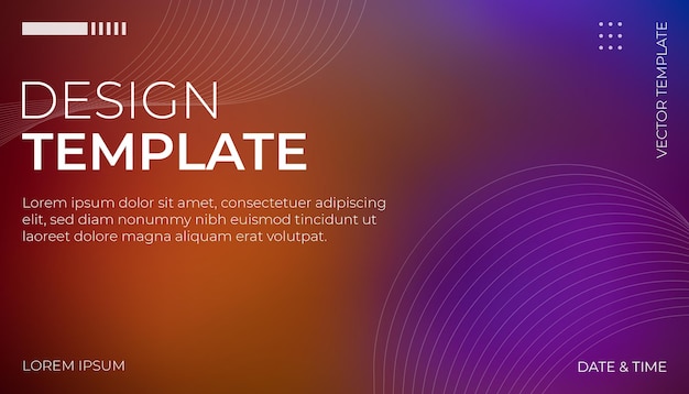 Vector Gradient orange and violet copy space neon lights background