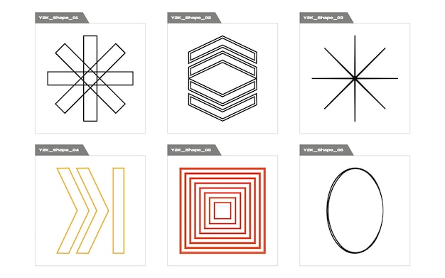 Vector Graphic Assets Set Big collection of abstract graphic geometric symbols Flat minimalist icons