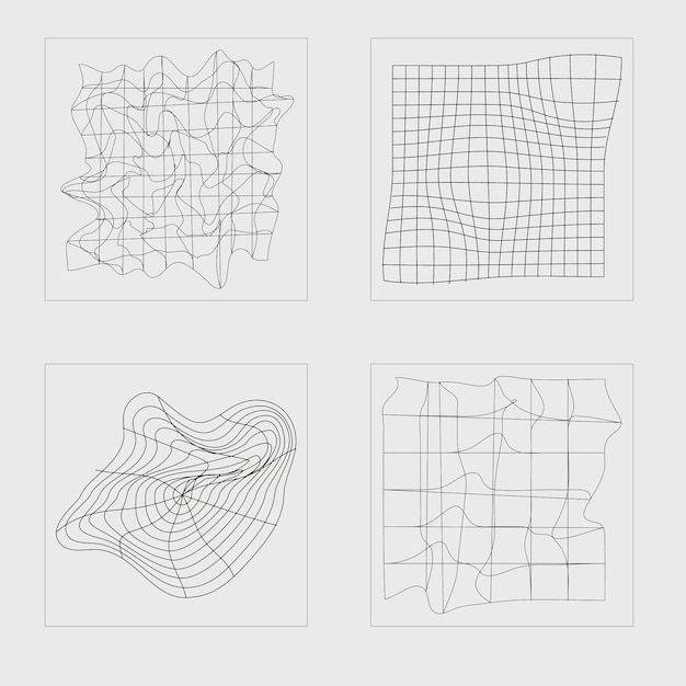 Vector Graphic Assets Set Big collection of abstract graphic geometric symbols For modern Tshirts designed