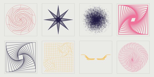 Vector Graphic Assets Set Extraordinary Graphic Assets Flat minimalist icons